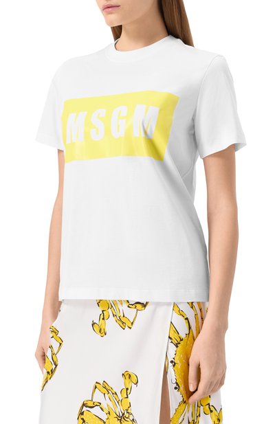 Хлопковая футболка MSGM, арт. 3841MDM520/257002, фо�то 3