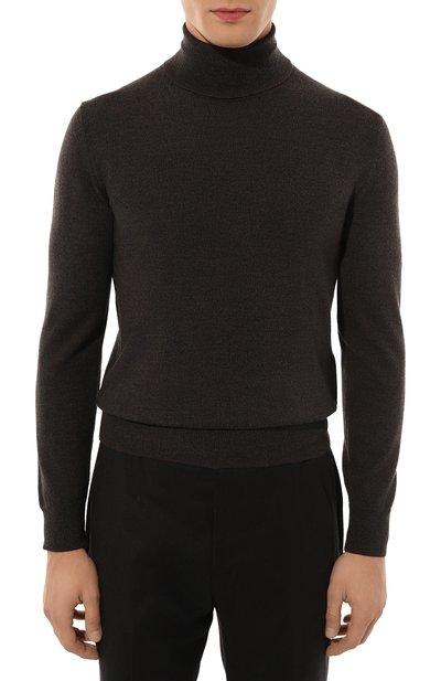 Шерстяная водолазка CANALI темно-коричневого цвета по цене 45050 руб., арт. C0020/MK02156, фото 3 Шерстяная водолазка CANALI, арт. C0020/MK02156, фото 3