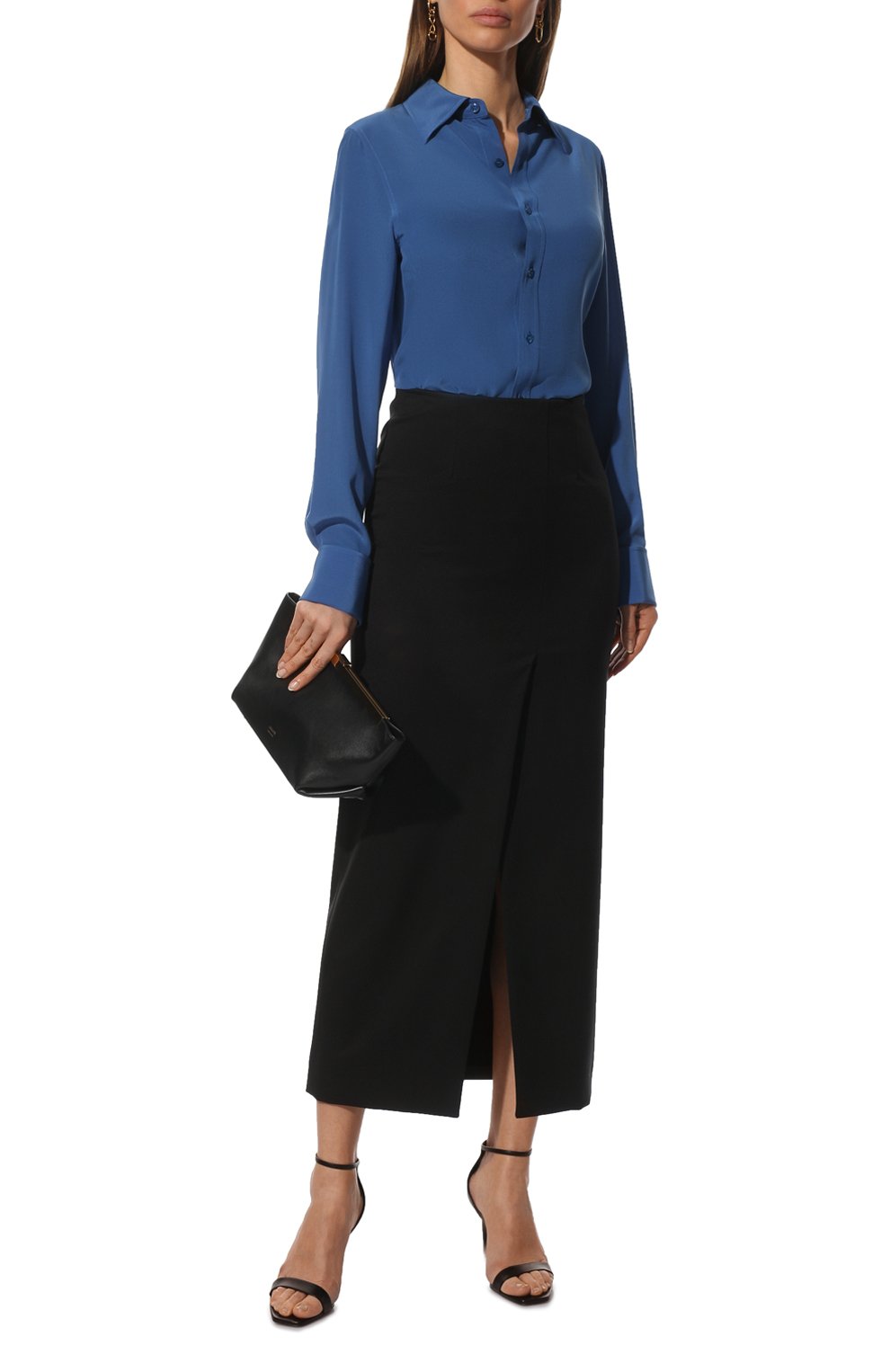 Шелковая рубашка SAINT LAURENT, арт. 690774/Y100W, фото 2