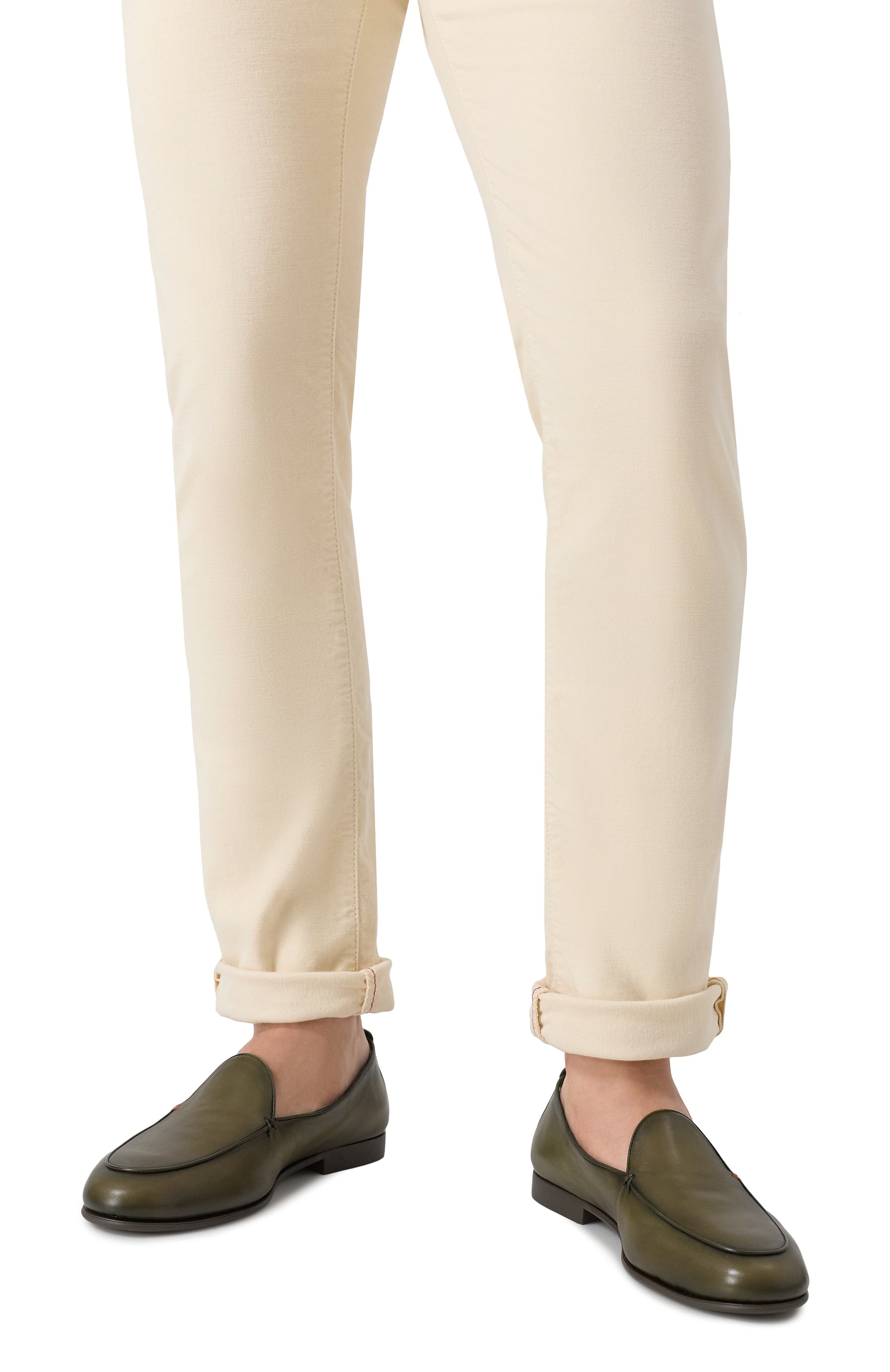 Кожаные лоферы vibe SANTONI, арт. MGEG19088TGRMMEM, фото 3