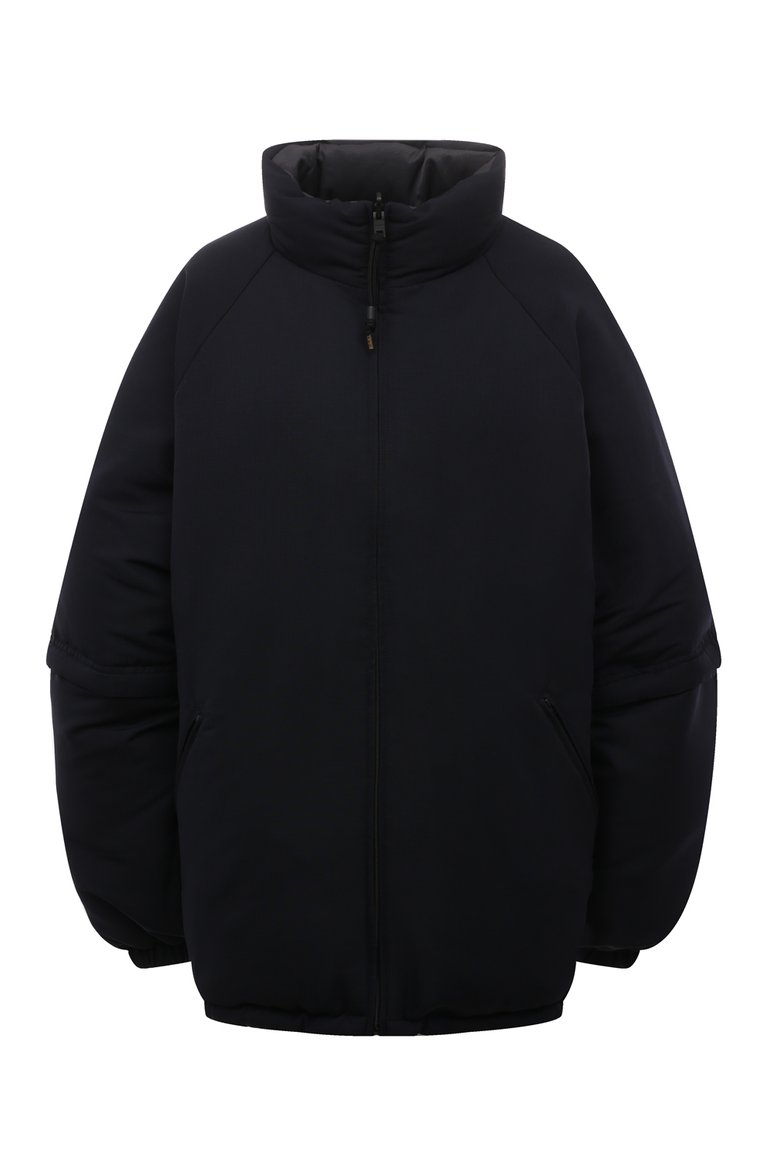 Женский пуховик ACNE STUDIOS темно-синего цвета, арт. FN MN 0UTW000790838 | Фото 1 (Рукава: Длинные; Стили: Спорт-шик; Длина (верхняя одежда): До середины бедра; Кросс-КТ: Пуховик)