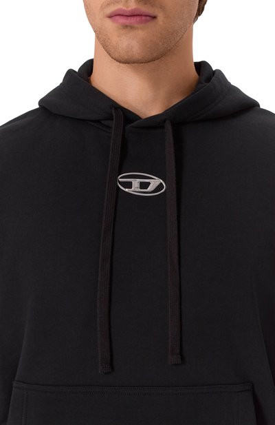 Хлопковое худи DIESEL, арт. A09856/0BMBJ, фото 5