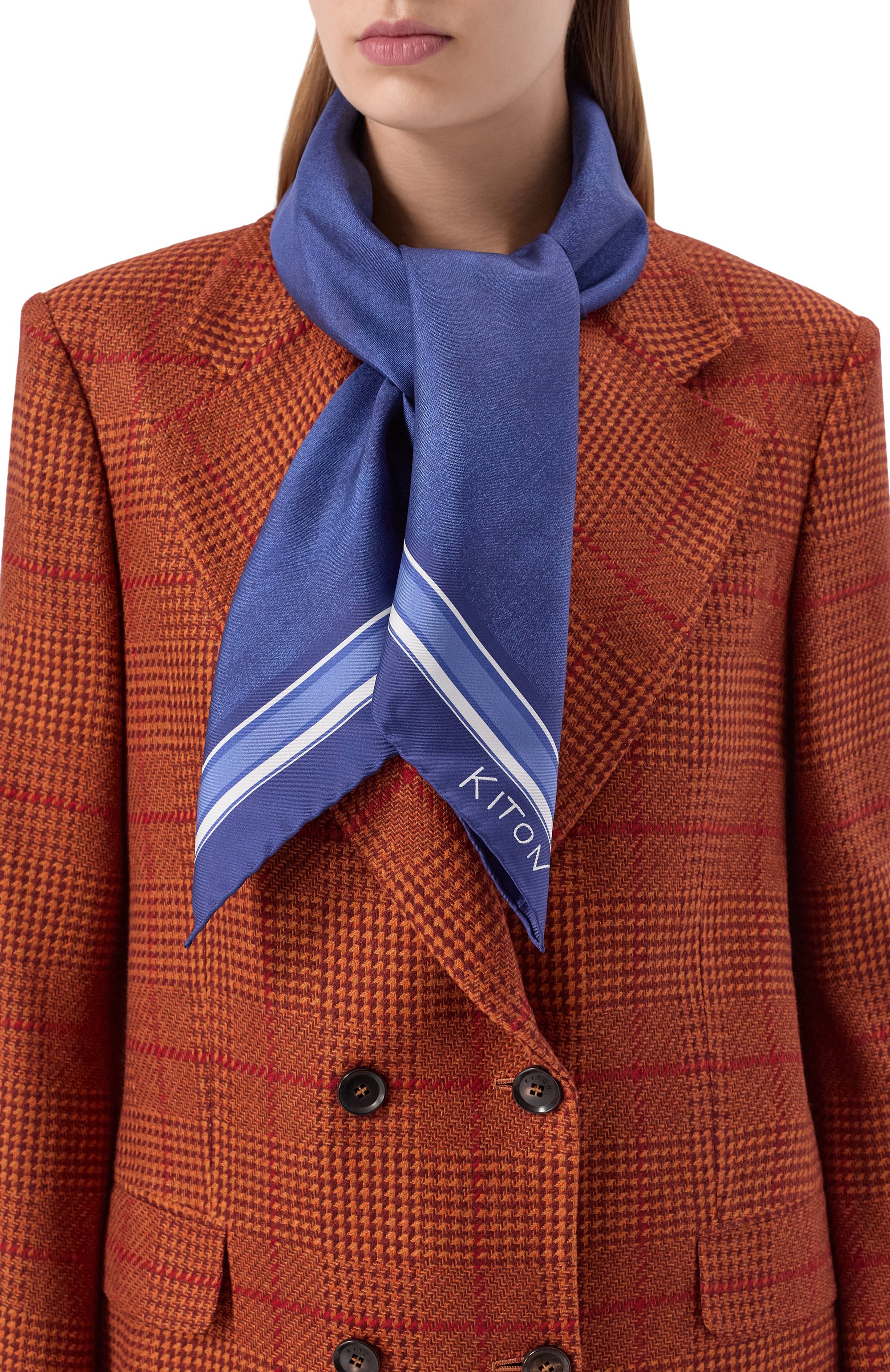 Шелковый платок KITON, арт. D53754K0953H16, фото 2