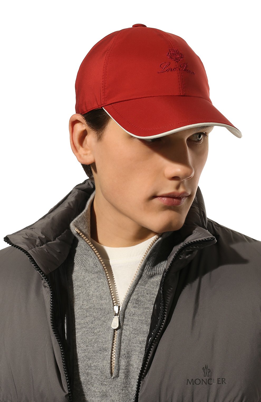 Бейсболка LORO PIANA красного цвета по цене 29950 руб., арт. FAB1977, фото 2 Бейсболка LORO PIANA, арт. FAB1977, фото 2