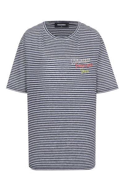 Женская льняная футболка DSQUARED2, арт. S73GC0296/S23601