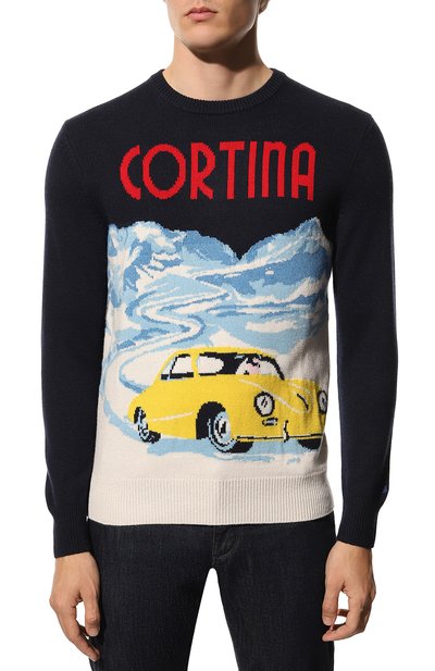 Джемпер из шерсти и вискозы MC2 SAINT BARTH темно-синего цвета по цене 23650 руб., арт. STBM HER0N C/HER0011/00682C, фото 3 Джемпер из шерсти и вискозы MC2 SAINT BARTH, арт. STBM HER0N C/HER0011/00682C, фото 3