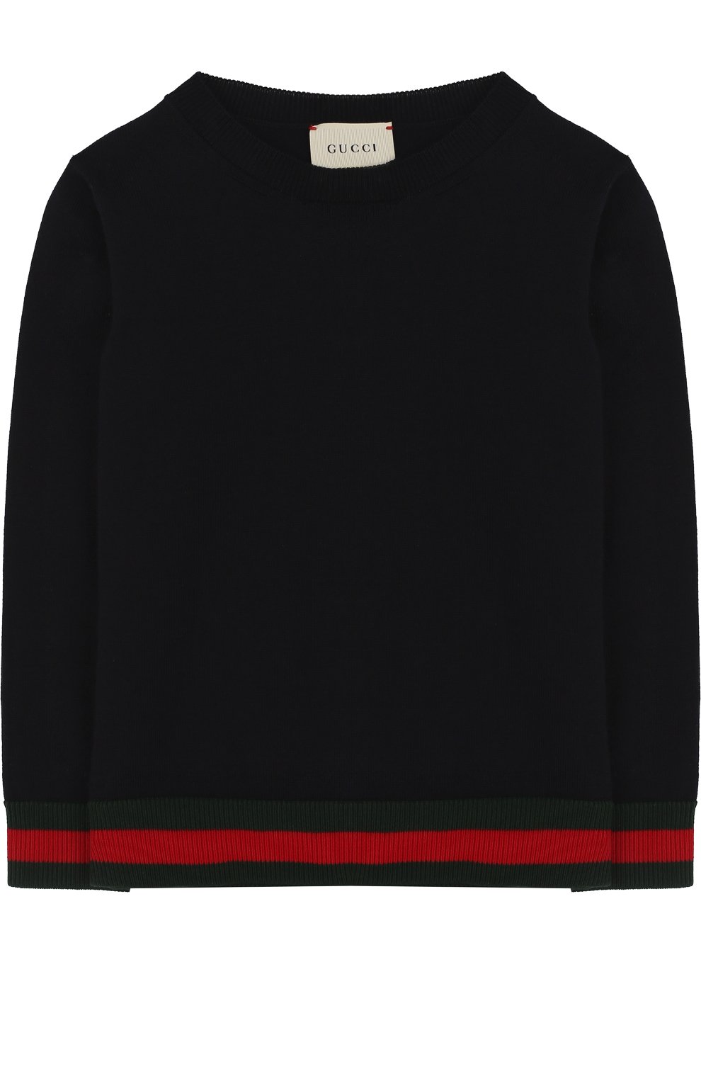 Хлопковый пуловер с контрастными манжетами GUCCI, арт. 457711/X3F43, фото 1