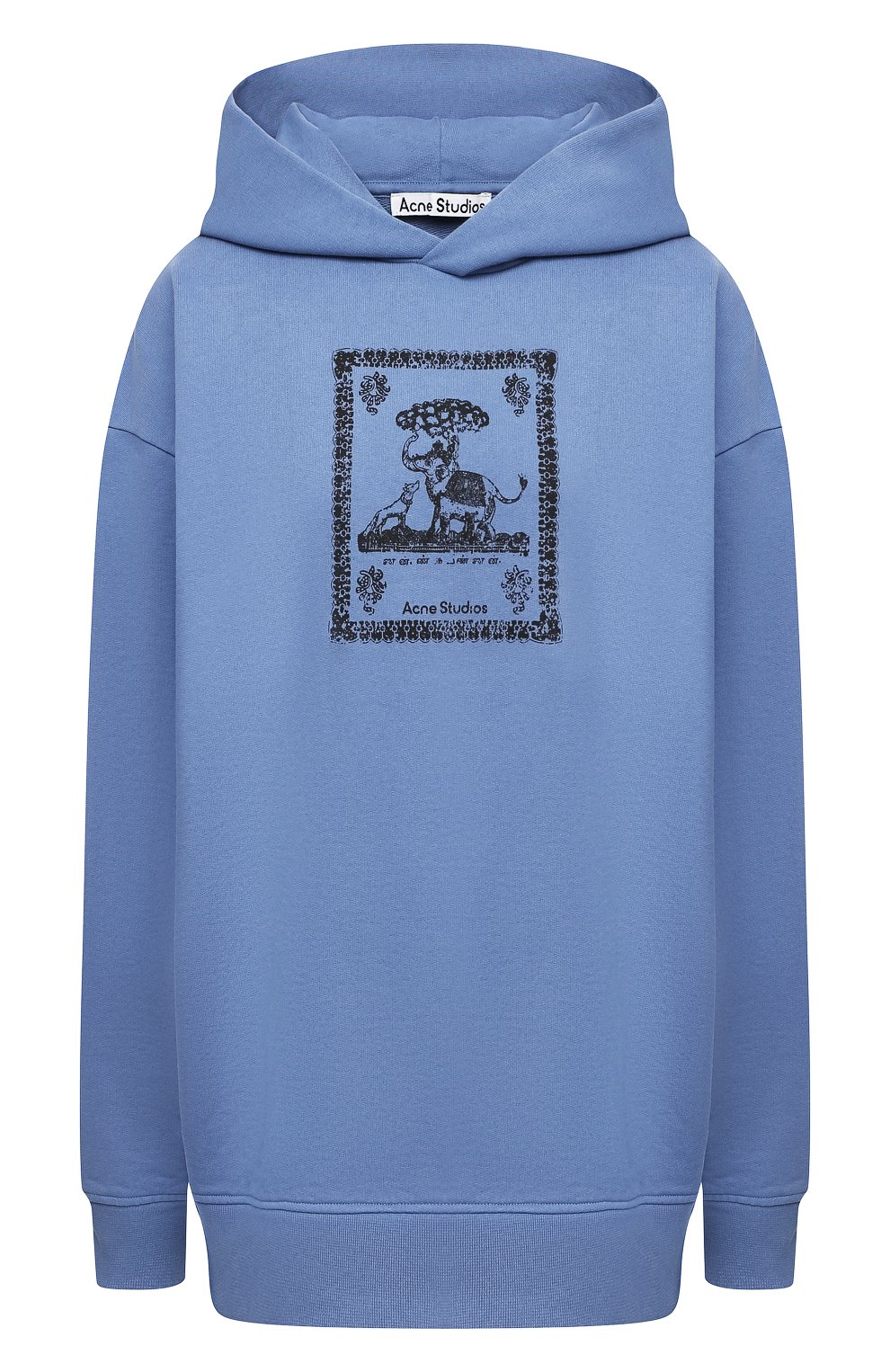 Хлопковое худи ACNE STUDIOS голубого цвета по цене 49950 руб., арт. AI0079, фото 1 Хлопковое худи ACNE STUDIOS, арт. AI0079, фото 1