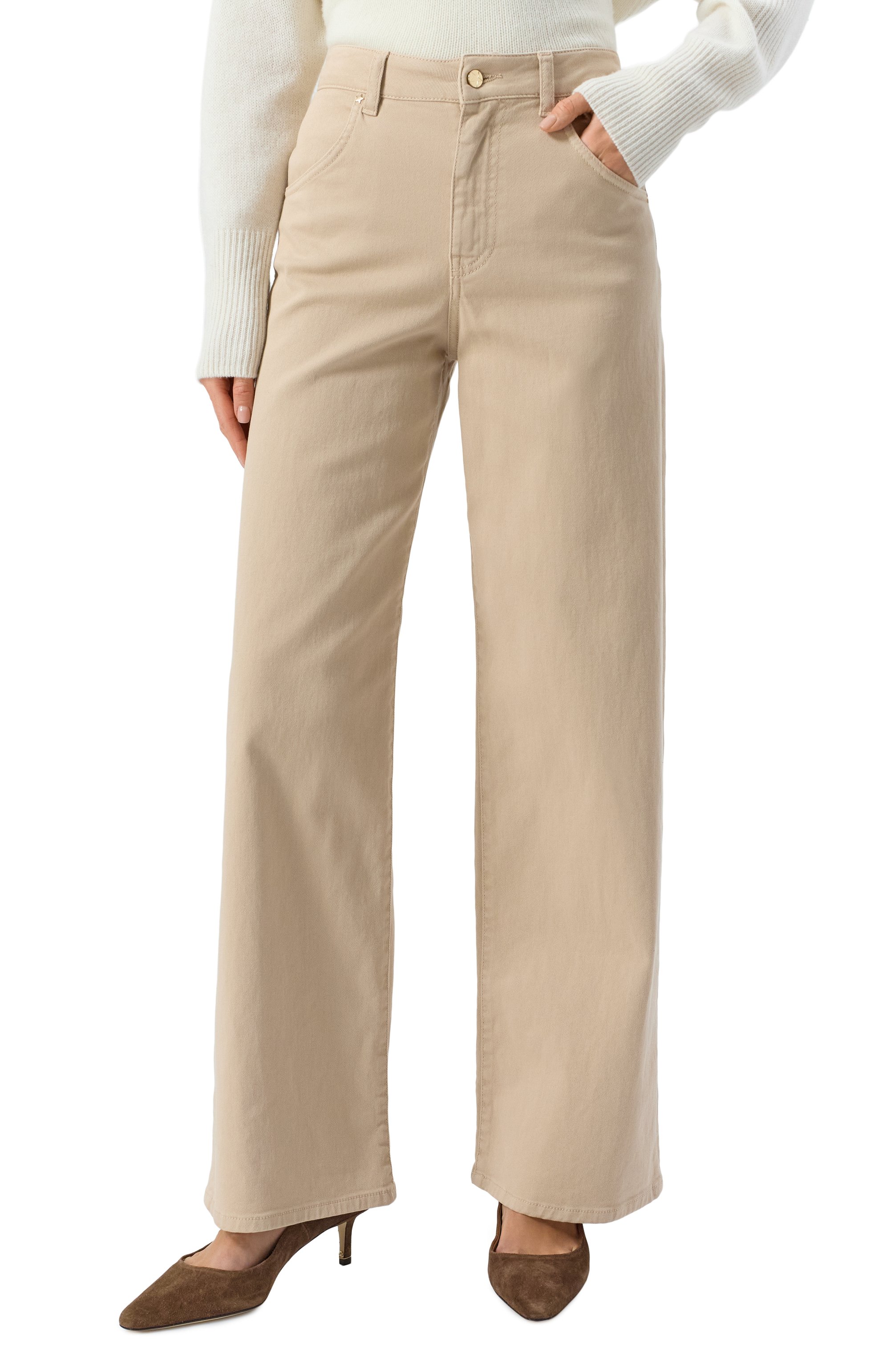 Джинсы LORENA ANTONIAZZI бежевого цвета по цене 58700 руб., арт. P2554PA02A/4049, фото 3 Джинсы LORENA ANTONIAZZI, арт. P2554PA02A/4049, фото 3