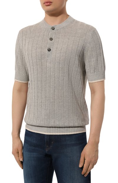 Джемпер изо льна и хлопка BRUNELLO CUCINELLI, арт. M2L70B2255, фото 3