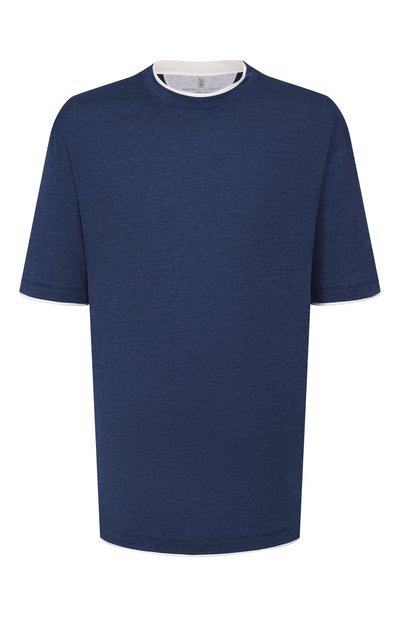 Мужская футболка из шелка и хлопка BRUNELLO CUCINELLI, арт. MD8217427W