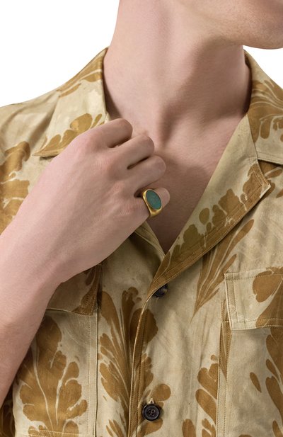 Кольцо DRIES VAN NOTEN зеленого цвета по цене 42650 руб., арт. 251-028202-092, фото 2 Кольцо DRIES VAN NOTEN, арт. 251-028202-092, фото 2