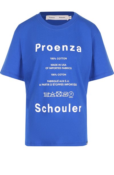 Женская хлопковая футболка с круглым вырезом и принтом PROENZA SCHOULER, арт. WL1834098-JCP77