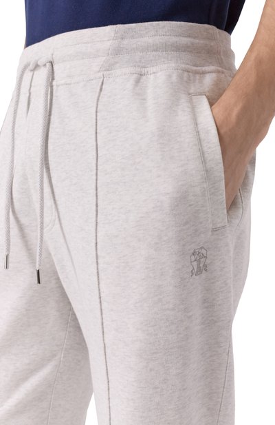 Хлопковые джоггеры BRUNELLO CUCINELLI, арт. MM8363211G, фото 5