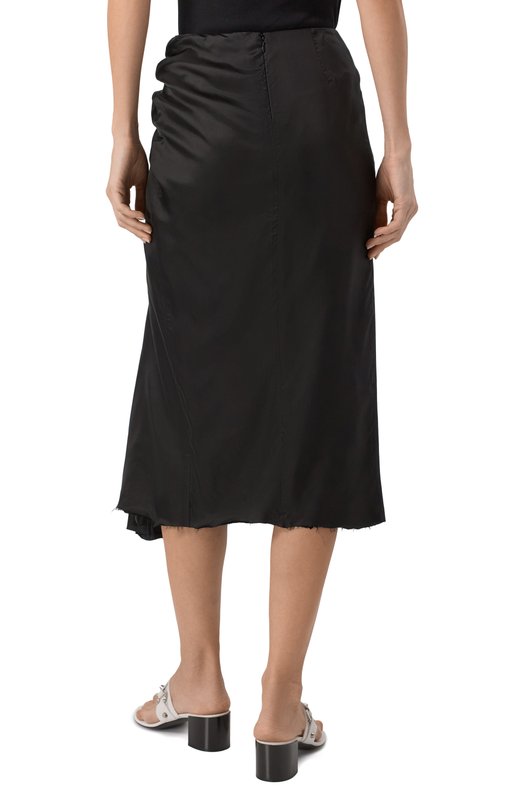 Атласная юбка Balenciaga 831248/TS091 Чёрный  831248/TS091 Фото 4