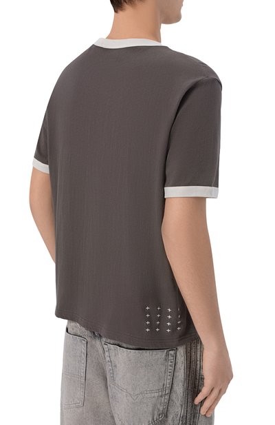 Хлопковая футболка KSUBI темно-серого цвета по цене 15950 руб., арт. MSP26TE011, фото 4 Хлопковая футболка KSUBI, арт. MSP26TE011, фото 4