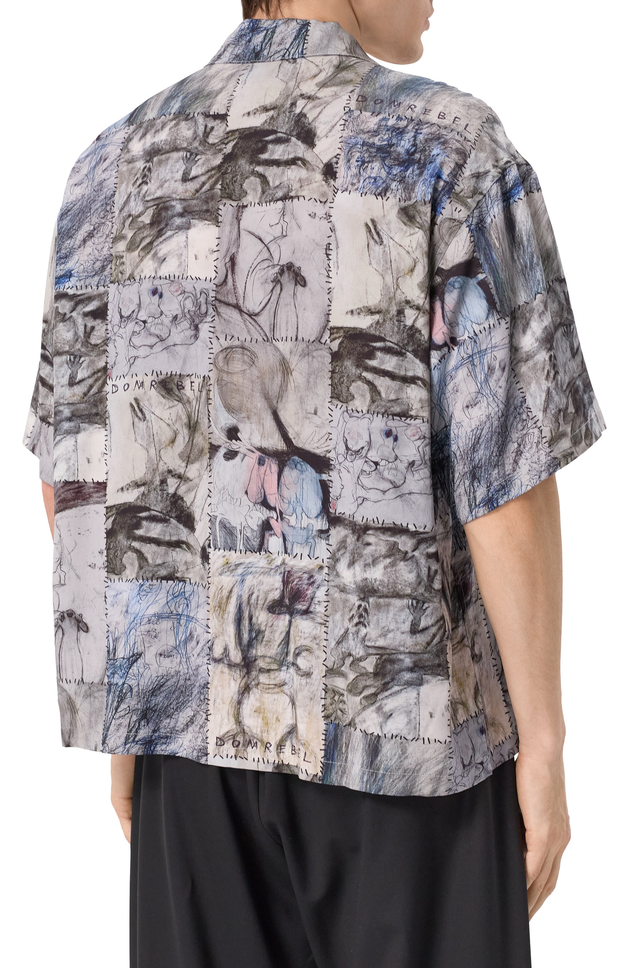 Рубашка из вискозы DOMREBEL, арт. M0NTAGE/CAMP C0LLAR, фото 4