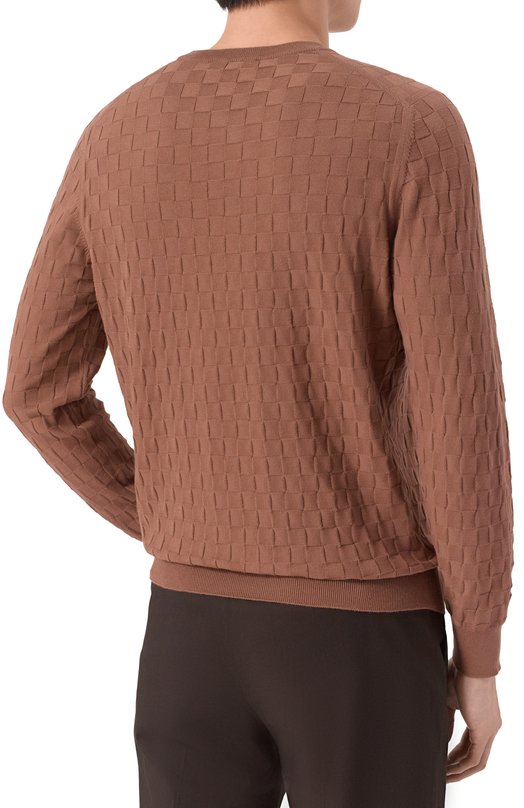 Хлопковый джемпер Gran Sasso 57109/18040 Коричневый  57109/18040 Фото 4