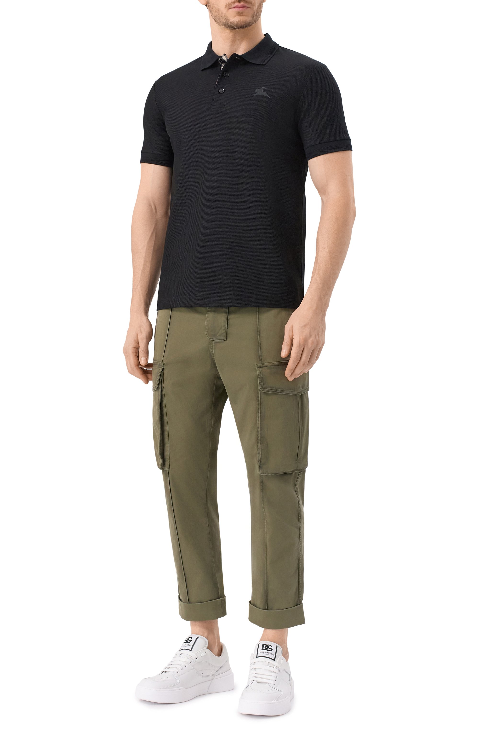 Хлопковое поло BURBERRY, арт. 8096425, фото 2