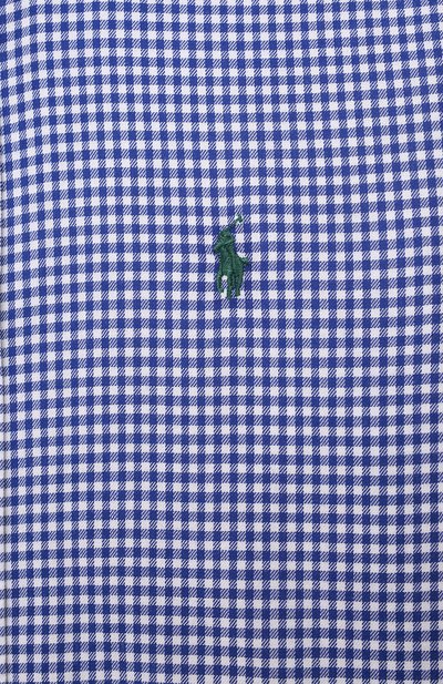 Хлопковая рубашка POLO RALPH LAUREN голубого цвета по цене 8710 руб., арт. 321845293, фото 3 Хлопковая рубашка POLO RALPH LAUREN, арт. 321845293, фото 3