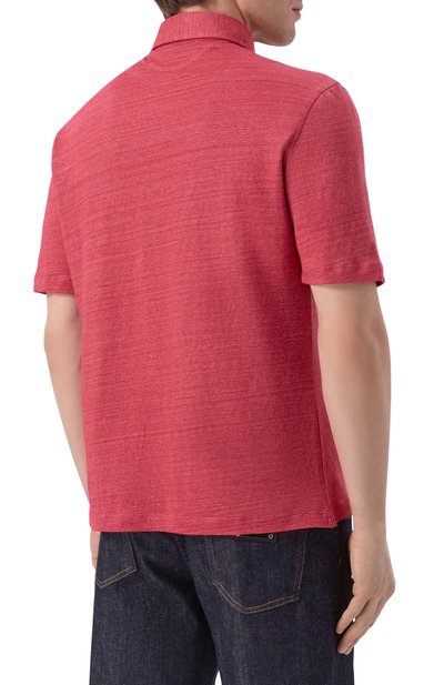 Поло изо льна и хлопка BRUNELLO CUCINELLI, арт. MR8273915, фото 4