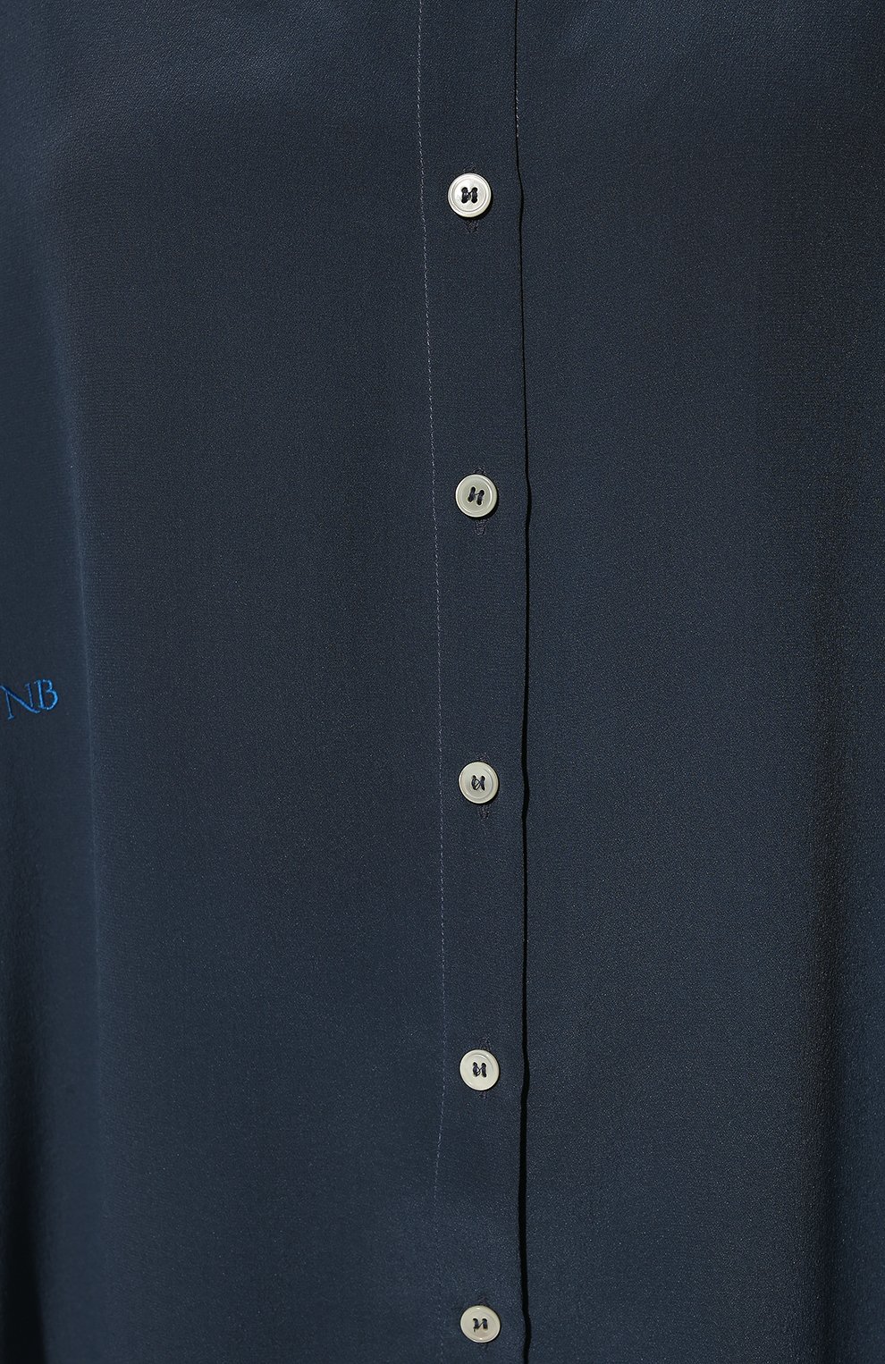Шелковая рубашка NOBLE&BRULEE синего цвета по цене 71500 руб., арт. NB010222/08, фото 5 Шелковая рубашка NOBLE&BRULEE, арт. NB010222/08, фото 5