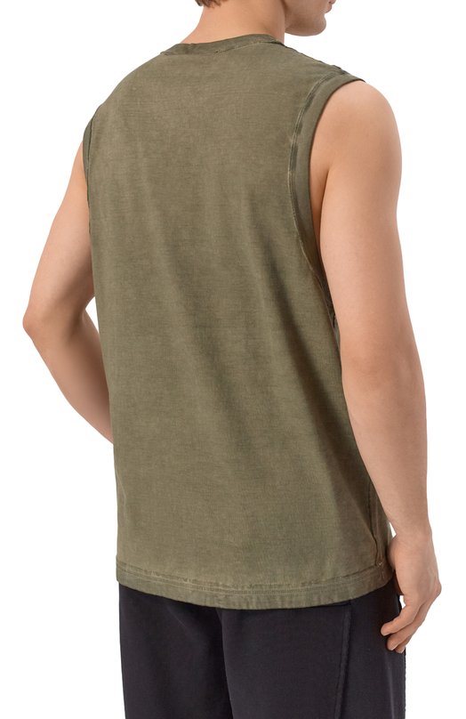 Хлопковая майка Dolce & Gabbana G8TE9Z/G7PNS Хаки  G8TE9Z/G7PNS Фото 4