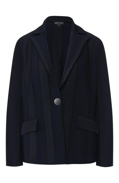 Женский жакет в полоску из смеси шерсти и вискозы GIORGIO ARMANI, арт. 6ZAG13/AM37Z