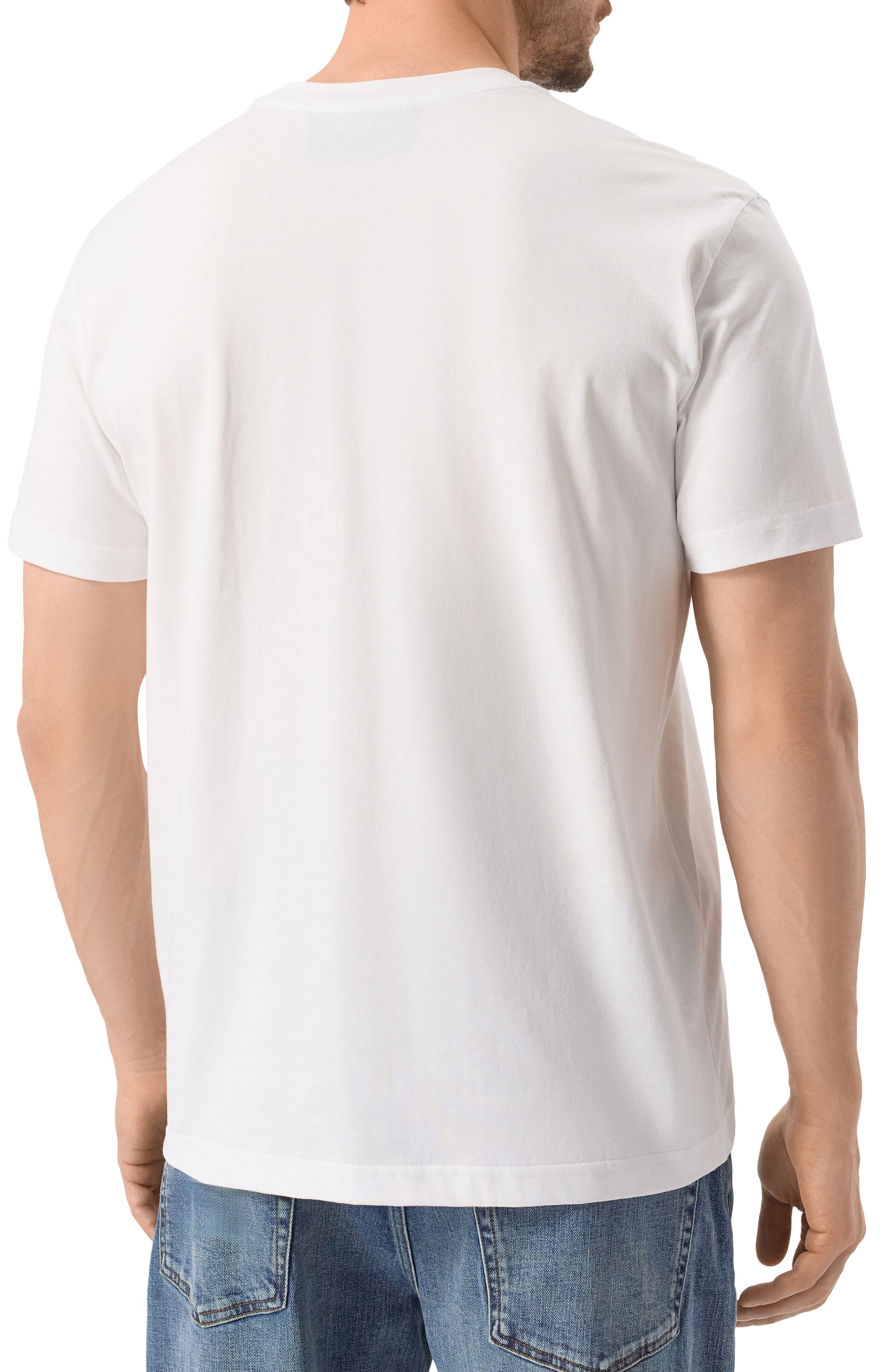 Хлопковая футболка ICEBERG белого цвета по цене 16450 руб., арт. F043/6306, фото 4 Хлопковая футболка ICEBERG, арт. F043/6306, фото 4