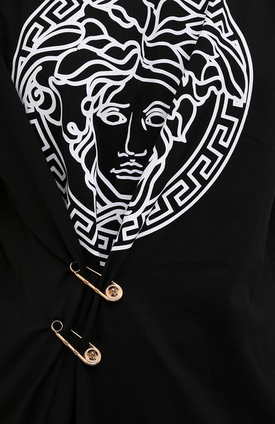 Футболка VERSACE черно-белого цвета по цене 117500 руб., арт. A87453/A228806, фото 5 Футболка VERSACE, арт. A87453/A228806, фото 5