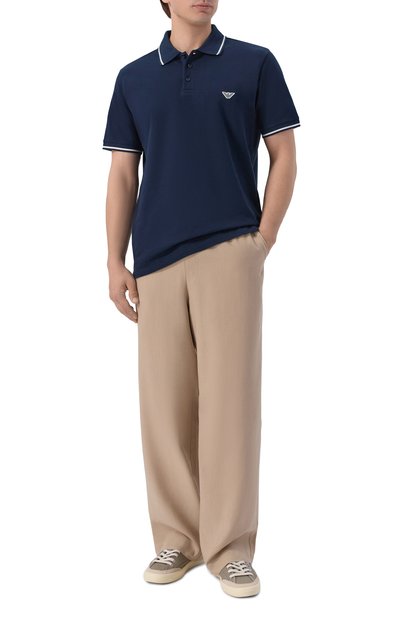 Мужская хлопковое поло EMPORIO ARMANI, арт. EM001380/AF20424