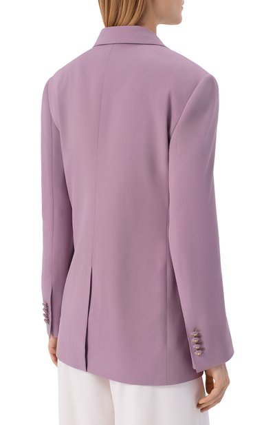 Шерстяной жакет DOLCE & GABBANA сиреневого цвета по цене 363000 руб., арт. F29V1T/GDDPS, фото 4 Шерстяной жакет DOLCE & GABBANA, арт. F29V1T/GDDPS, фото 4