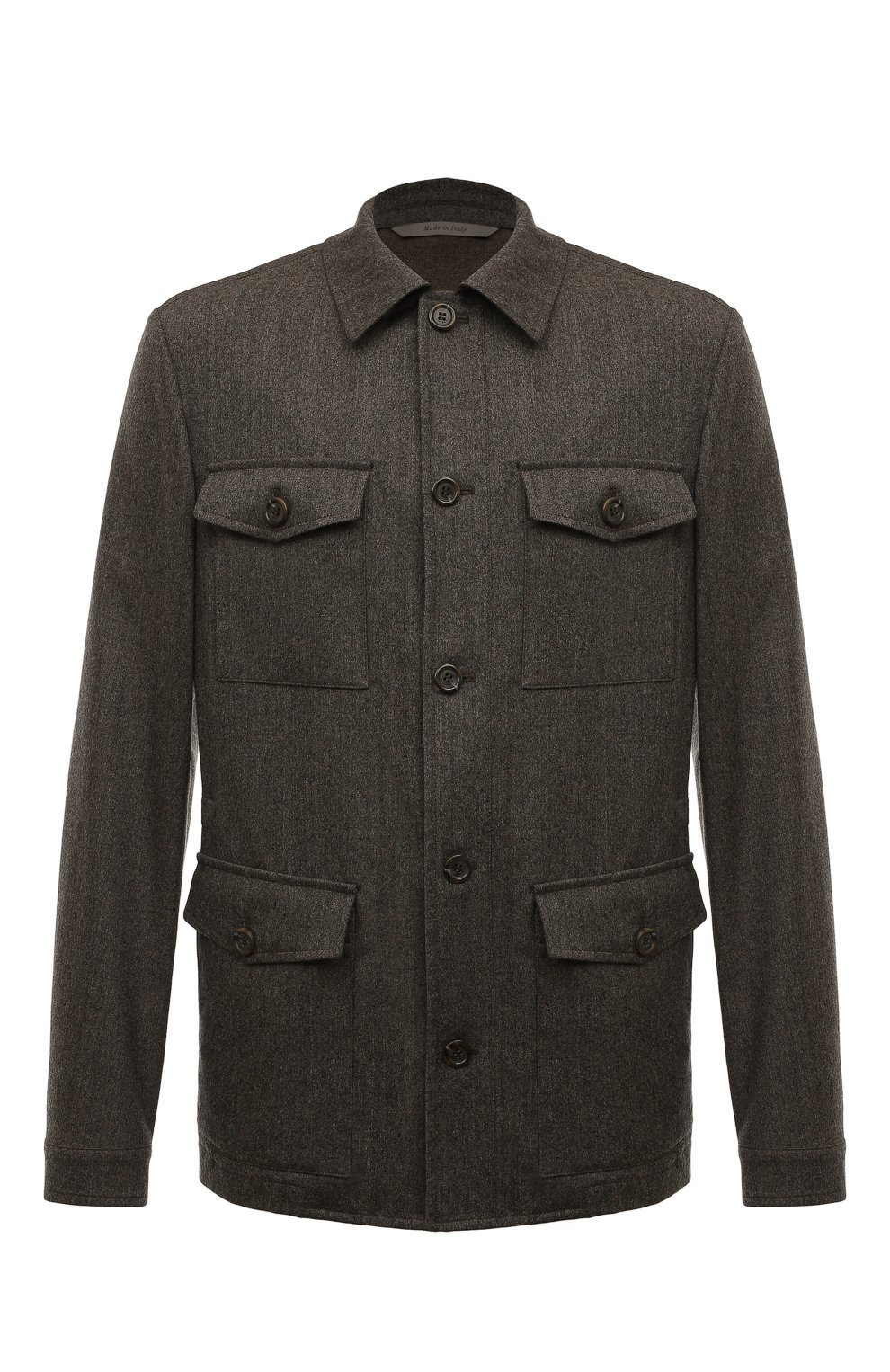 Шерстяная куртка CANALI серого цвета по цене 147500 руб., арт. 030347/SR01809, фото 1 Шерстяная куртка CANALI, арт. 030347/SR01809, фото 1