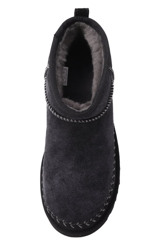 Замшевые угги Classic Ultra Mini Biarritz UGG 1171538 Чёрный  1171538 Фото 6