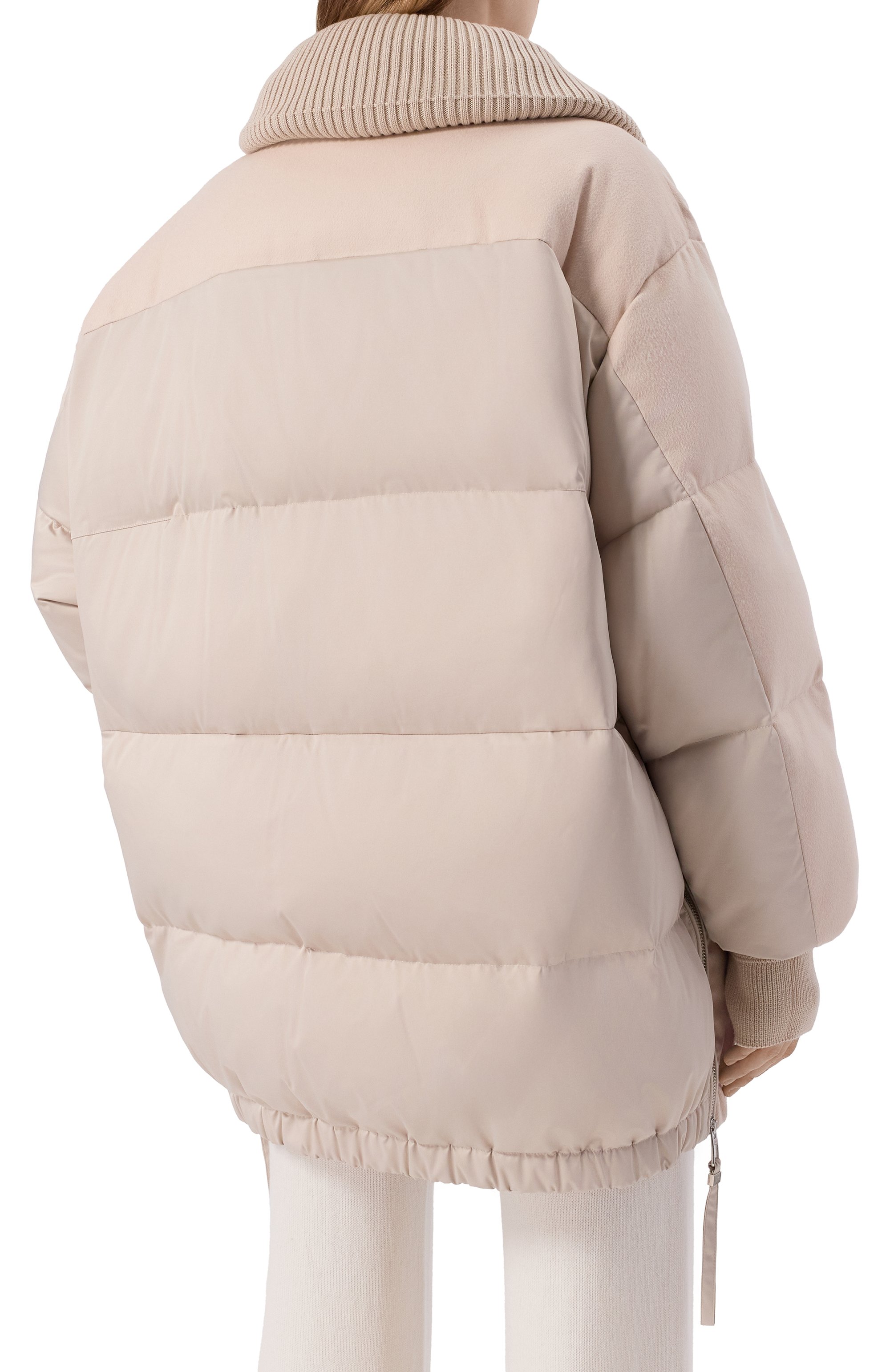 Комбинированный пуховик DUNO кремового цвета по цене 97300 руб., арт. BLANCA/PRAT0 MESTRE, фото 4 Комбинированный пуховик DUNO, арт. BLANCA/PRAT0 MESTRE, фото 4