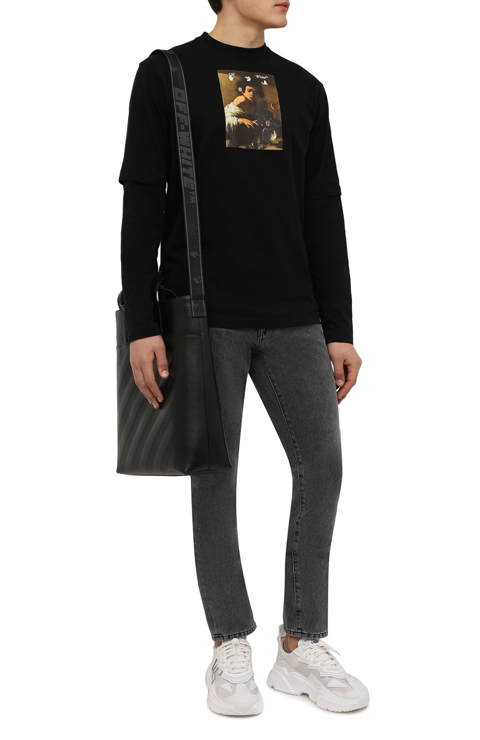 Кожаная сумка-тоут OFF-WHITE, арт. 0MNA151F21LEA001, фото 3