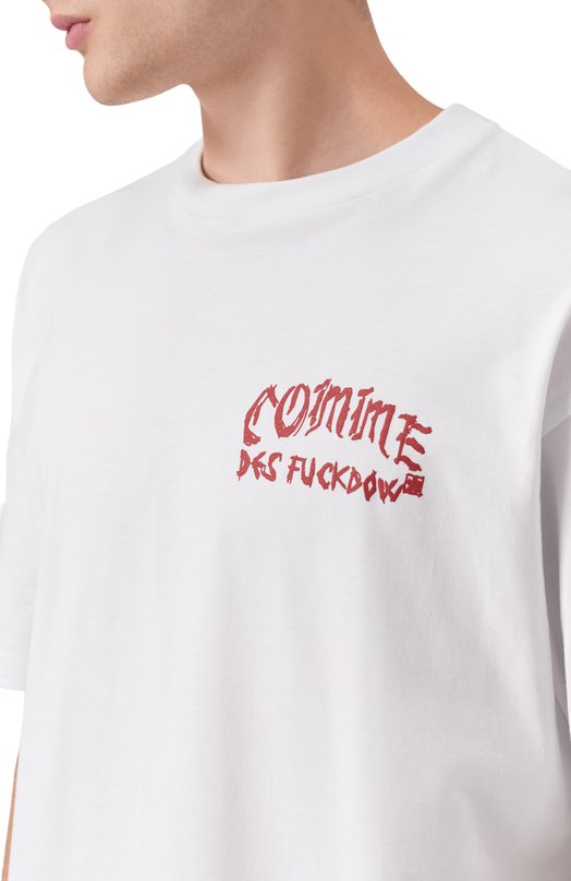 Хлопковая футболка Comme des Fuckdown CFABM01808 Белый  CFABM01808 Фото 5