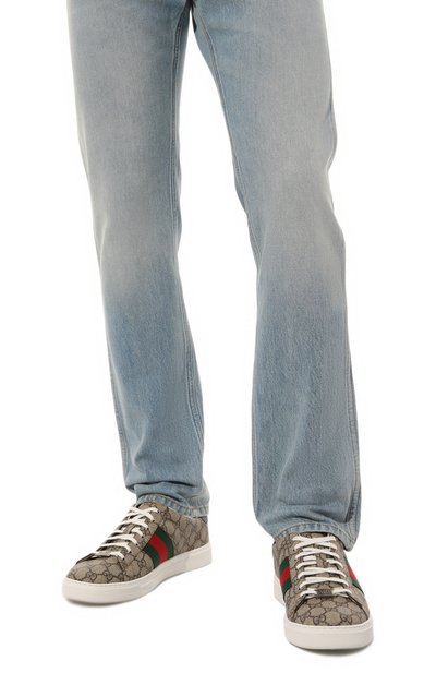Кеды ace GUCCI бежевого цвета по цене 99500 руб., арт. 760775/FACMZ, фото 3 Кеды ace GUCCI, арт. 760775/FACMZ, фото 3