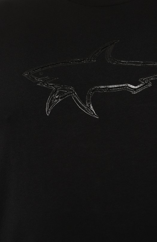 Хлопковая футболка Paul&Shark 12311633/3XL-6XL Чёрный  12311633/3XL-6XL Фото 5
