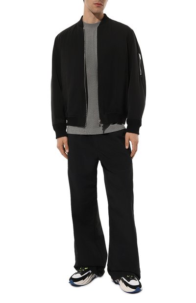 Кожаные кроссовки run-row BALMAIN черно-белого цвета по цене 66000 руб., арт. CM1VI355/LLSH, фото 2 Кожаные кроссовки run-row BALMAIN, арт. CM1VI355/LLSH, фото 2