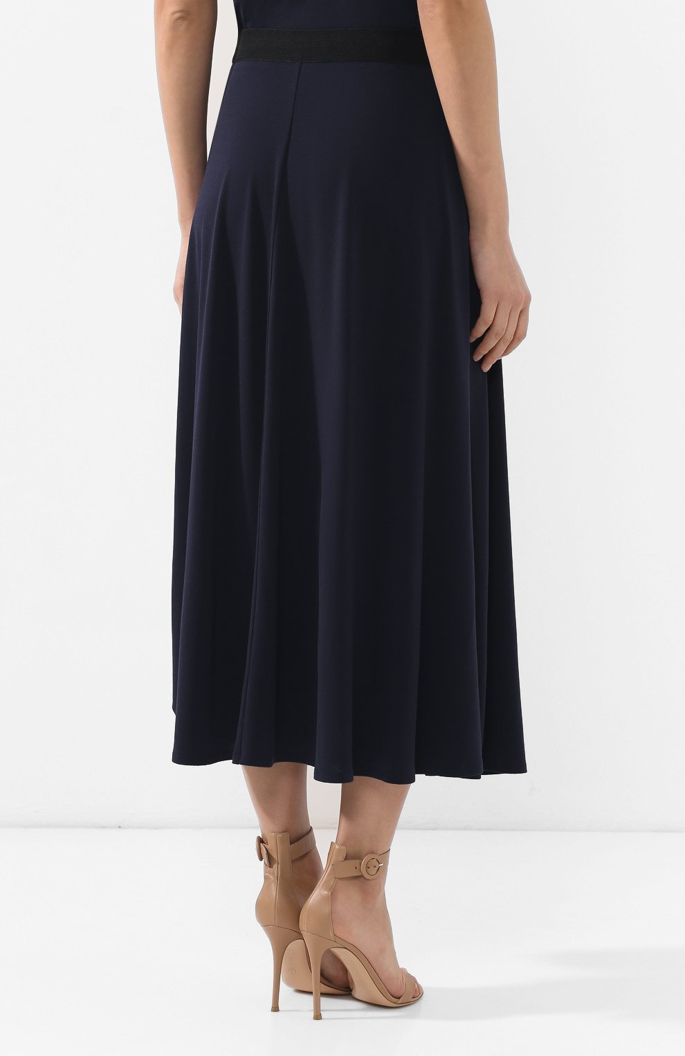 Юбка-миди BY MALENE BIRGER темно-синего цвета по цене 12650 руб., арт. Q55597142/SKI5002S91, фото 4 Юбка-миди BY MALENE BIRGER, арт. Q55597142/SKI5002S91, фото 4