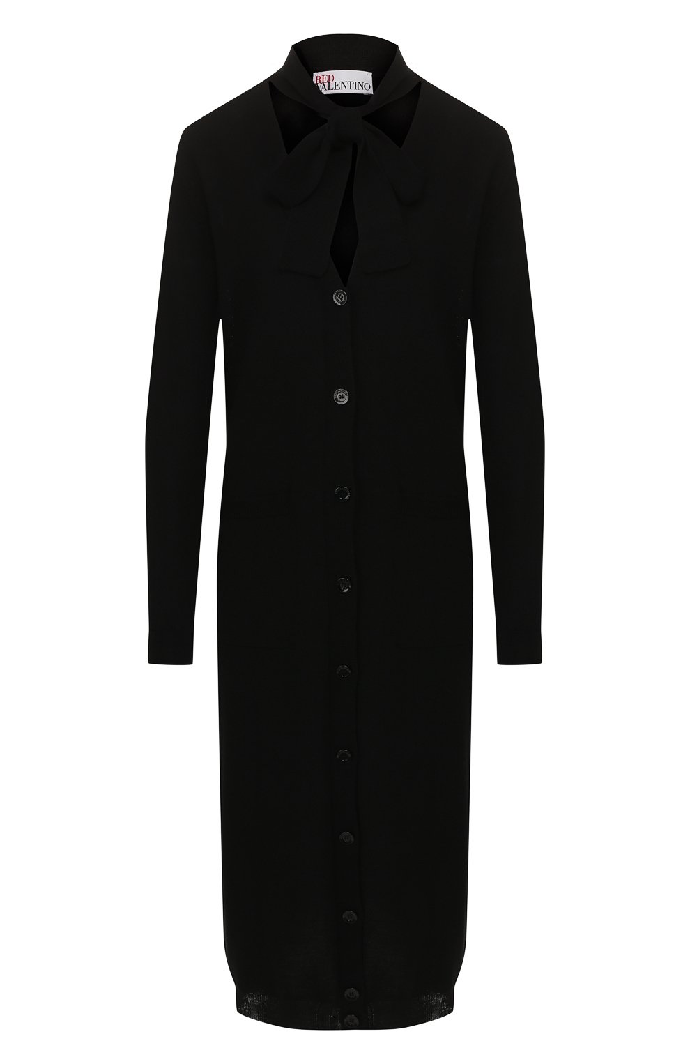 Шерстяной кардиган REDVALENTINO черного цвета по цене 57250 руб., арт. SR0KAA44/4QM, фото 1 Шерстяной кардиган REDVALENTINO, арт. SR0KAA44/4QM, фото 1