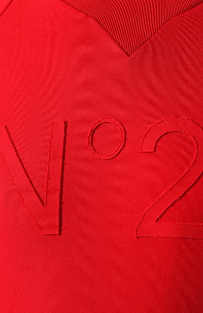 Хлопковый свитшот N21 красного цвета по цене 35650 руб., арт. 19I N2M0/E031/4214, фото 5 Хлопковый свитшот N21, арт. 19I N2M0/E031/4214, фото 5