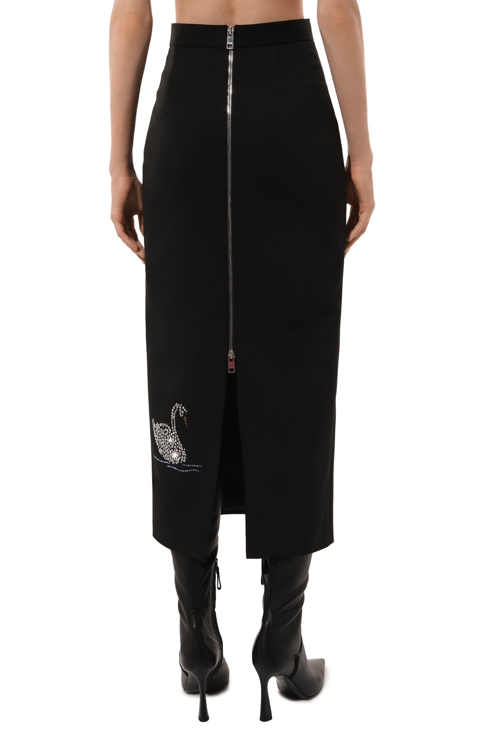 Юбка с отделкой стразами MSGM, арт. 3742MDD12X/247810, фото 4