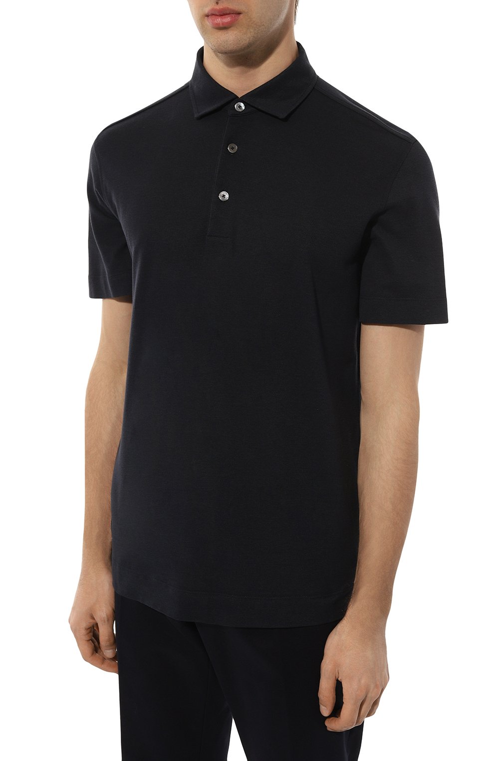 Поло из хлопка и шелка ZEGNA, арт. E8319A5/B773, фото 3