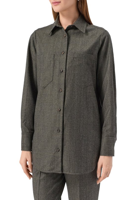 Шерстяная рубашка Kiton D52451K0513G02 Зелёный  D52451K0513G02 Фото 3