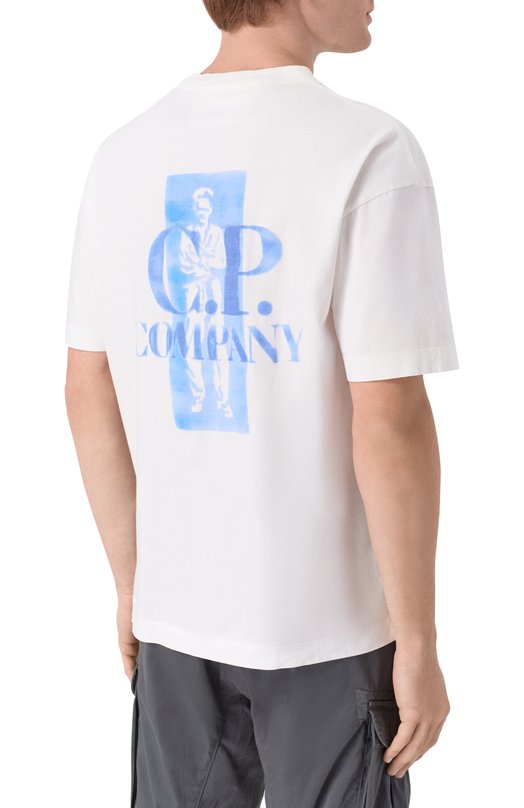 Хлопковая футболка C.P. Company 20CMTS143A/110579W Белый  20CMTS143A/110579W Фото 4