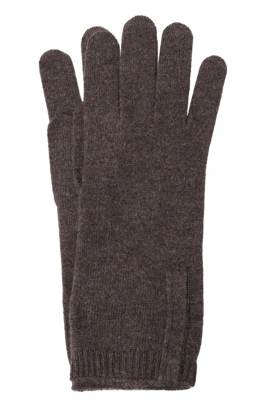 Кашемировые перчатки Brunello Cucinelli M12147189 Коричневый M12147189