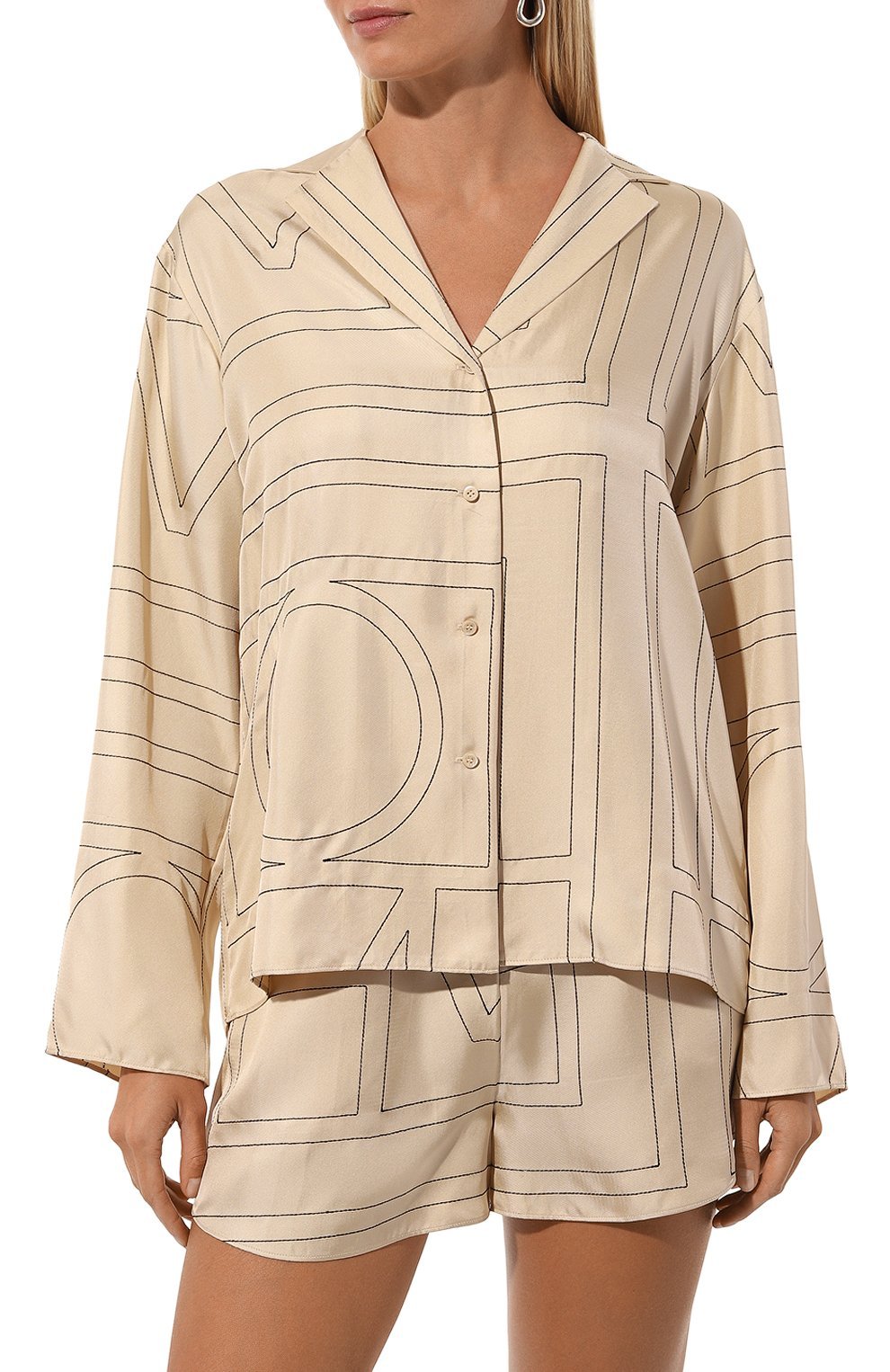 Атласная блузка TOTEME, арт. 213-755-707, фото 3