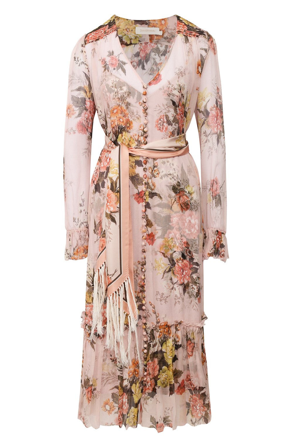Платье с поясом ZIMMERMANN, арт. 8062DBRI, фото 1